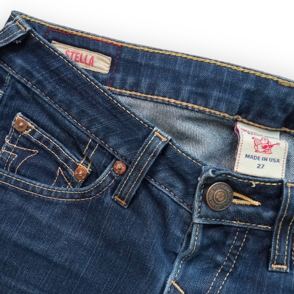True religion Stella Medium/ dark wash jeans 27 waist / 31 in seam - Picture 8 of 8